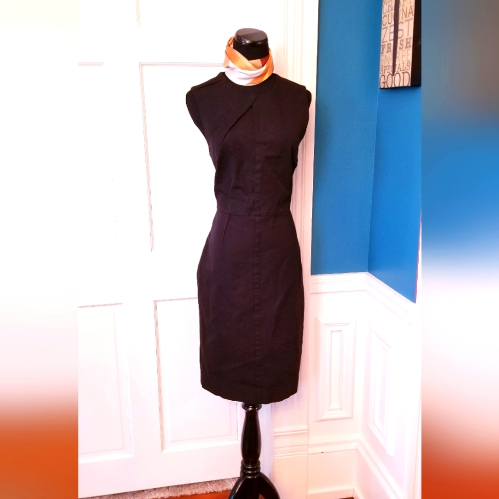 Banana Republic LBD fitted dress cotton size 12